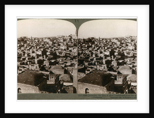 Jerusalem, as seen from the nothern wall, Palestine by Underwood & Underwood