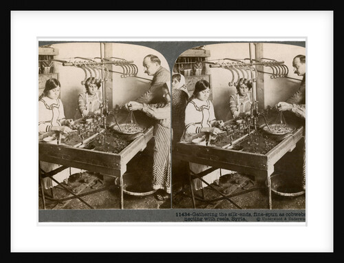 Manufacturing silk, Syria by Underwood & Underwood