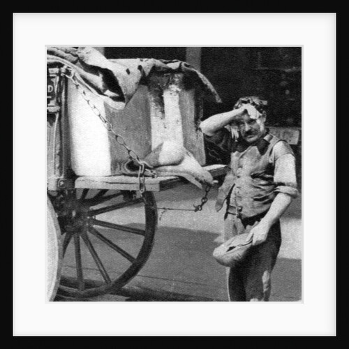 An ice man with his cart, London by Anonymous