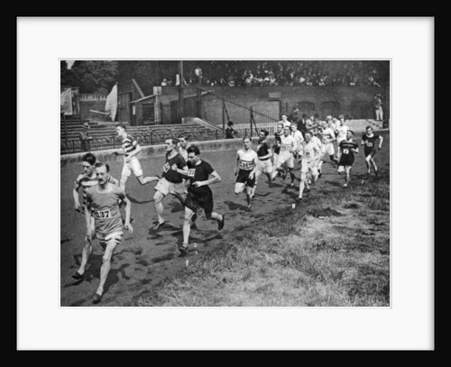 Running the half mile at the Civil Service Sports day, Stamford Bridge, London by Anonymous