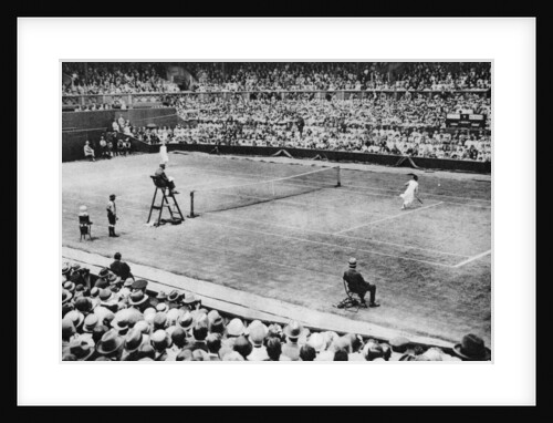 Suzanne Lenglen playing Miss McKane, Wimbledon, London by Anonymous