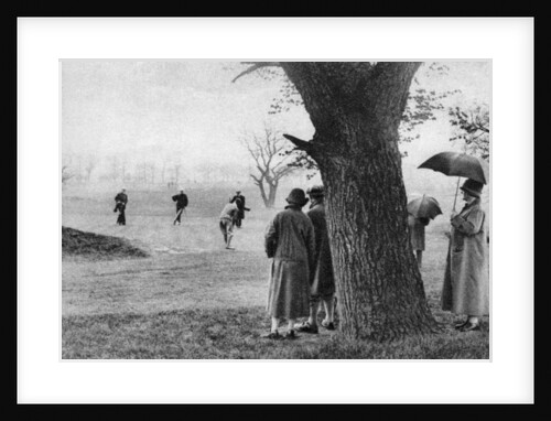 Playing golf on Tooting Bec Common, London by Anonymous