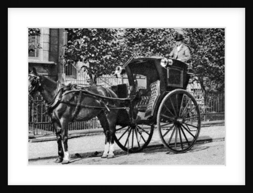 A horse-drawn hansom cab, London by Anonymous