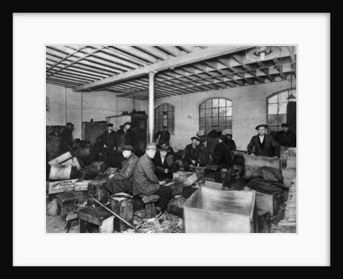 A wood-chopping workshop, London by Anonymous