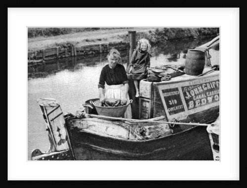 Washing day on the canal boat by Anonymous