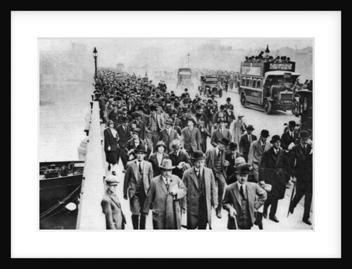 London Bridge rush hour, London by Anonymous