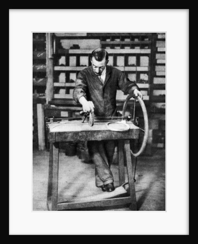 Wire being wound into springs for spring-locks, London by Anonymous