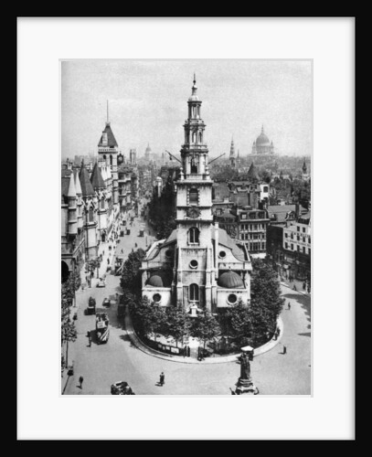 Church of St Clement Danes, the Strand and Fleet Street from Australia House, London by McLeish