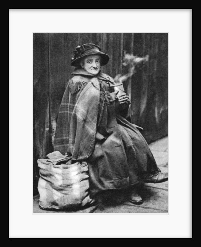 Old woman, back of Fleet Street, London by Hoppe