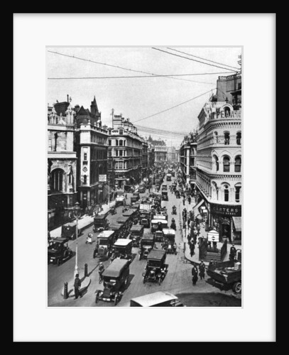Queen Victoria Street at its intersection with Cannon Street, London by Frith