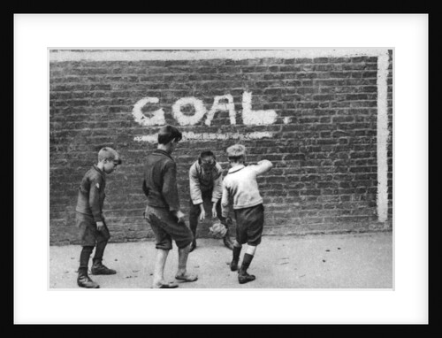 Football in the East End, London by Anonymous