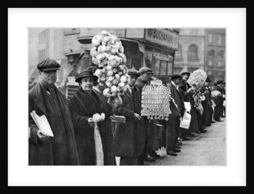 Street hawkers selling football favours in Walham Green, London by Anonymous