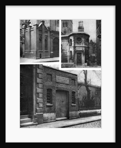 Three graveyard watch houses, London by Whiffin