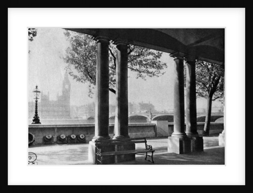 Westminster Bridge and Big Ben from the terrace of St Thomas's Hospital by Anonymous