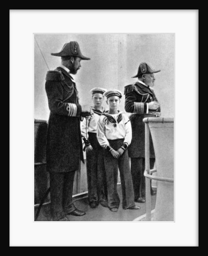 King Edward VII (1841-1910) with his son George (1865-1936) and his two eldest grandsons by Queen Alexandra
