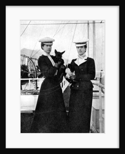 Queen Alexandra (1844-1925) with her daughter Princess Victoria (1868-1935). 1908 by Queen Alexandra