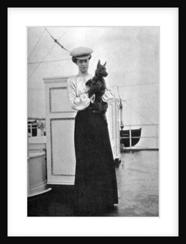 Princess Victoria (1868-1935) with Mac on board the royal yacht Victoria and Albert III by Queen Alexandra