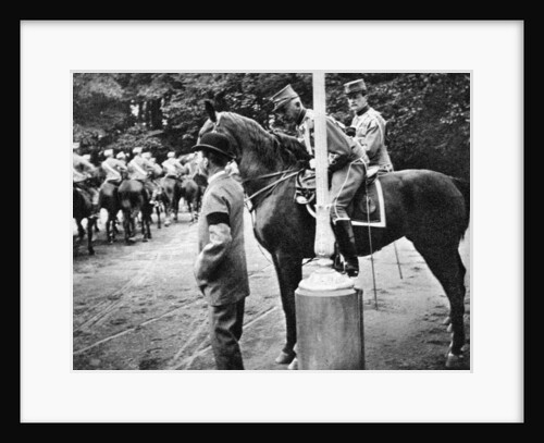 King Christian IX (1818-1906) with Colonel Kjor of the Danish Hussars by Queen Alexandra