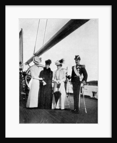 Empress Maria Feodorovna, Princess Victoria, Queen Maud and King Haakon VII of Norway by Queen Alexandra