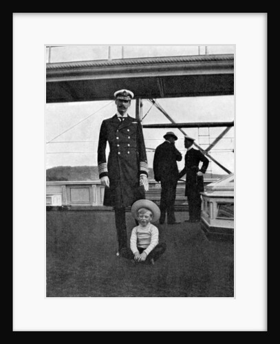 King Haakon VII of Norway (1872-1957) with his son Olav by Queen Alexandra