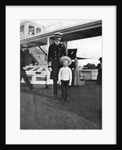King Haakon VII of Norway (1872-1957) with his son Olav by Queen Alexandra