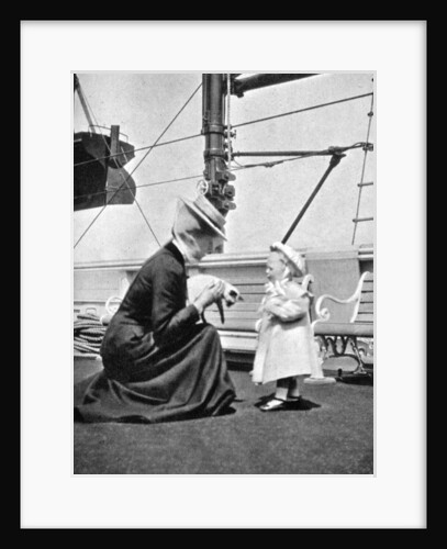 Princess Victoria (1868-1935) with Prince Olav of Norway by Queen Alexandra