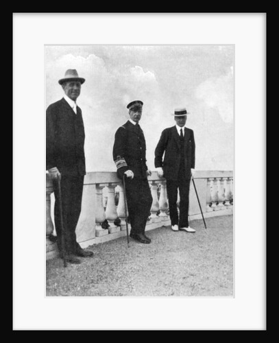 King George I of Greece with Commodore Keppel and Lord Howe, Corfu, Greece by Queen Alexandra