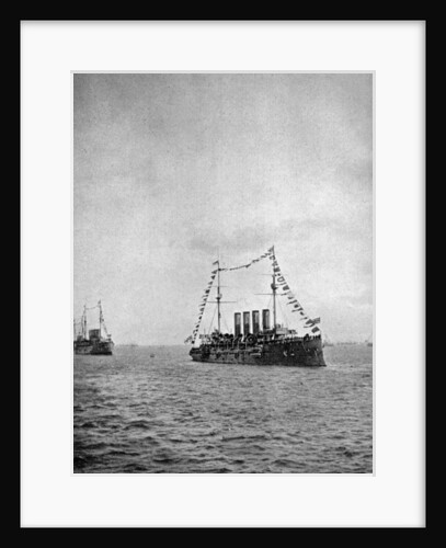 Naval review off the coast of Portsmouth by Queen Alexandra
