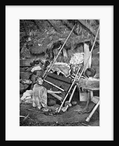 Araucanian woman weaving, Chile by Anonymous
