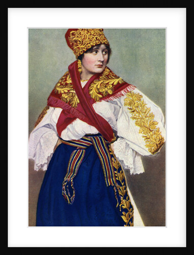 Peasant woman in national dress, Czechoslovakia by Anonymous
