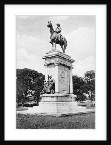 Lord Lansdowne statue, Red Road, Calcutta, India by Newman