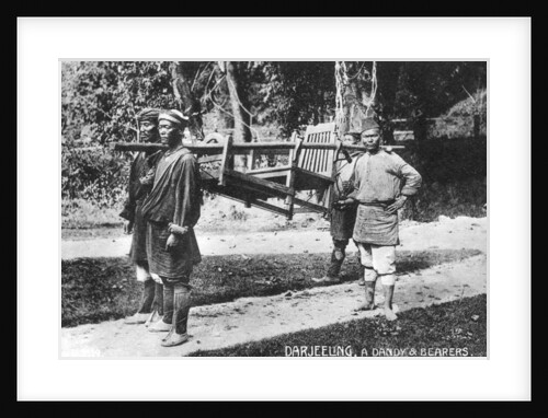 'Dandy and Bearers, Darjeeling', India by Anonymous