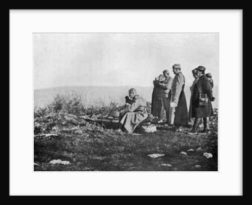 King Peter of Serbia at the front, First World War by Anonymous