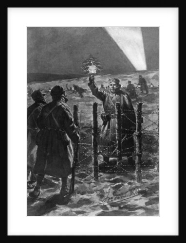 A Christmas incident in the trenches in the west, December 1914 by Frederic Villiers