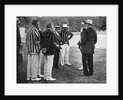Royal cricketers at Cumberland Lodge, Windsor Great Park, Berkshire by Ernest Brook