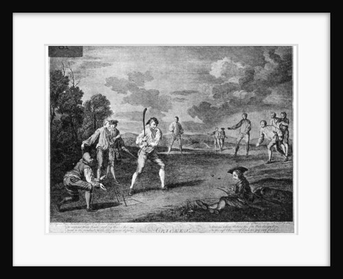 Cricket in 1743 by Anonymous