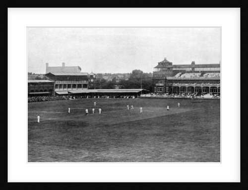 A cricket match in progress at Lord's cricket ground, London by Anonymous
