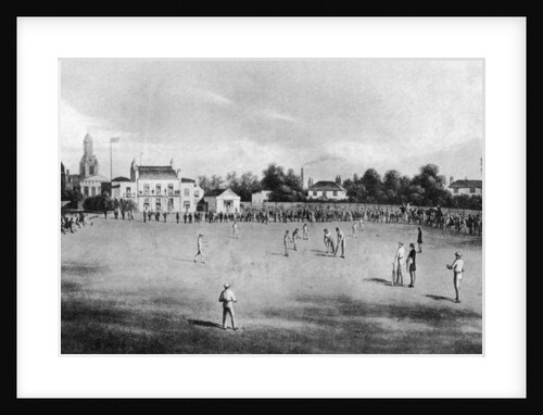 A cricket match in progress at Kennington Oval, London by Anonymous