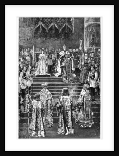 The coronation of Emperor Alexander III and Empress Maria Fyodorovna by Anonymous