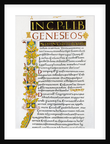 Facsimile of the commencement of the Book of Genesis by Anonymous