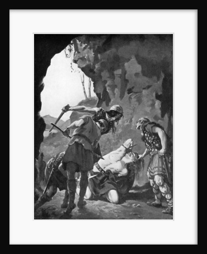 King Constantine I of Scotland being slain by the Danes in 877 by Margaret Dovaston