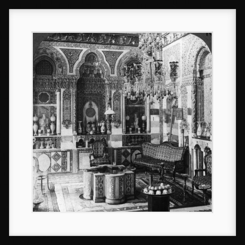 The reception room of a Pasha, Damascus, Syria by Underwood & Underwood