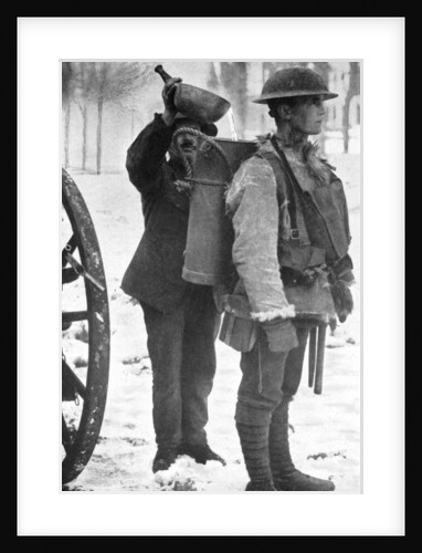 The hot soup man at the front, First World War by Anonymous