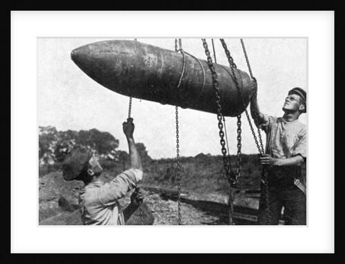 Large shell on its way to the front, First World War by Anonymous