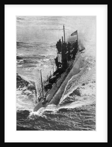 American submarine 'Preparedness' at full speed, First World War by Anonymous