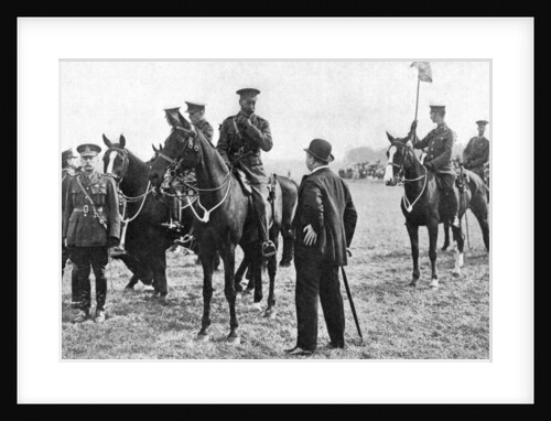King George V at an inspection of troops at Aldershot, First World War by Anonymous