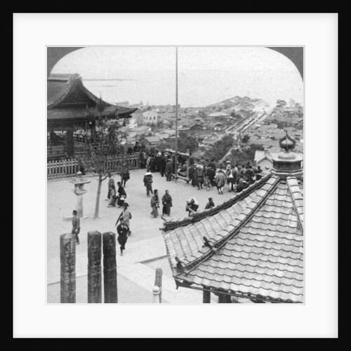 Looking east from Mildera temple over Otsu and lake Biwa, Japan by Underwood & Underwood