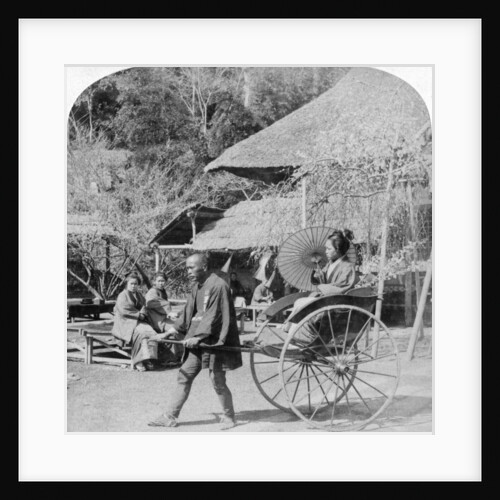 A morning ride in a jinrikisha (rickshaw), Sugita, Japan by Underwood & Underwood
