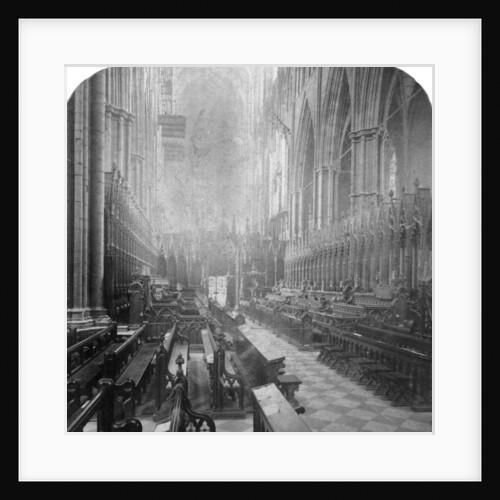 Interior of Westminster Abbey, London by Underwood & Underwood