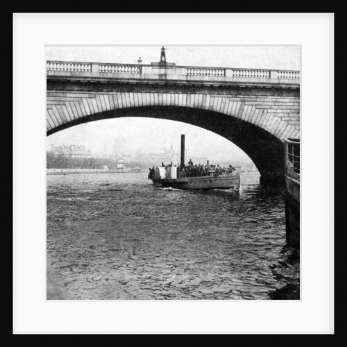 A steamer passing underneath Waterloo Bridge, London by Anonymous